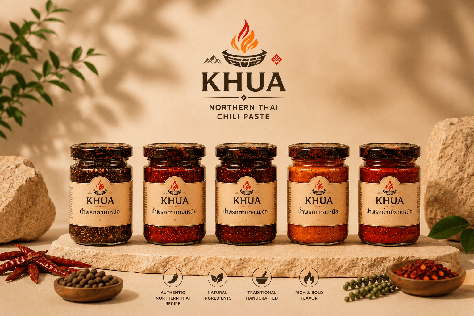 ชุดรวม 5 สูตร KHUA สูตรล้านนาแท้ KHUA