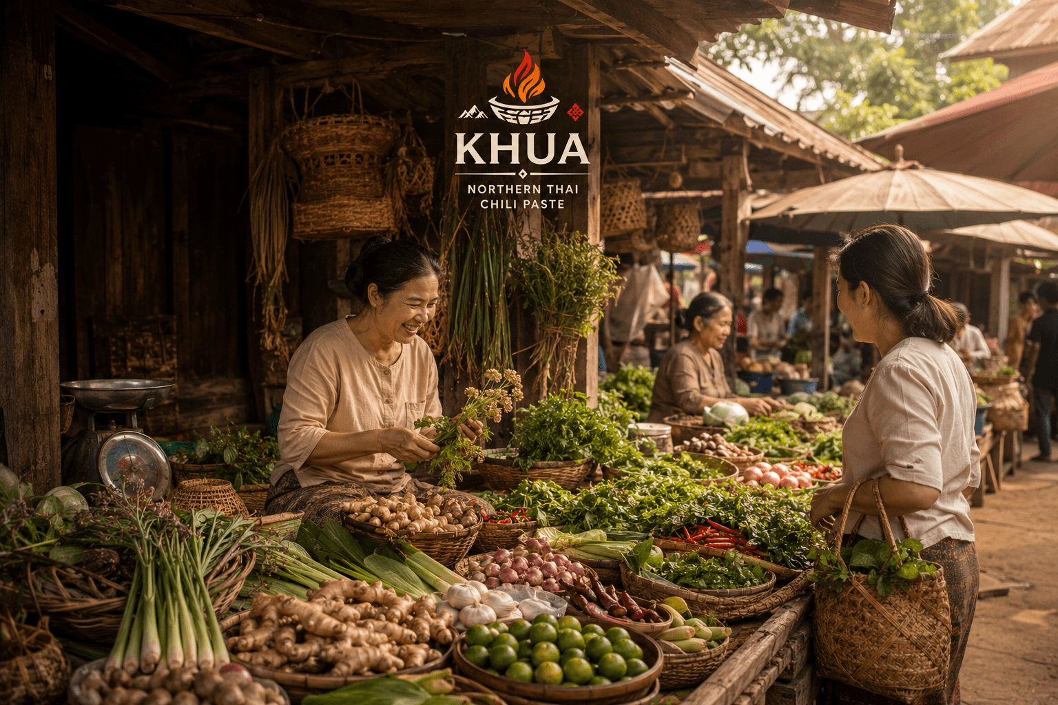 ตลาดวัตถุดิบอาหารเหนือและสมุนไพรล้านนา