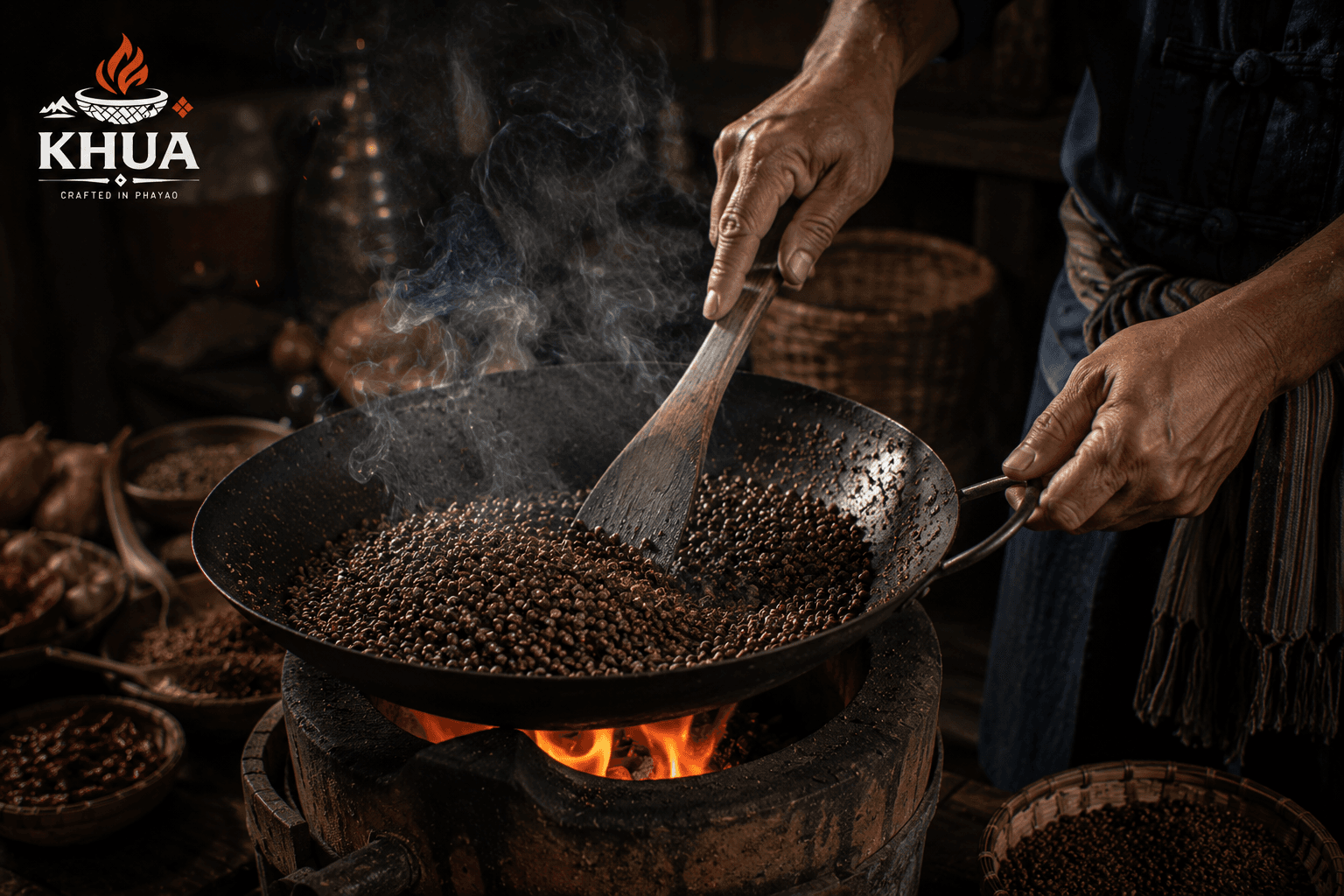 Roasted ma-khwaen and Lanna spices