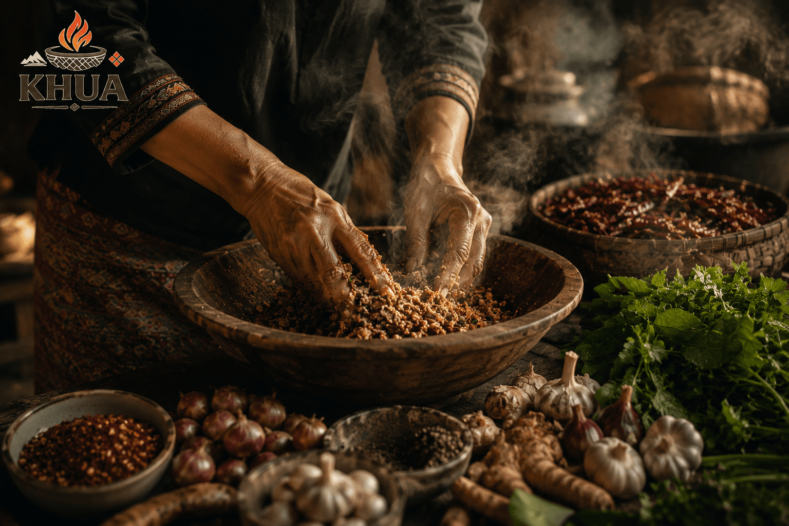 authentic-larb-northern-thai-process อาหารล้านนาแท้จากพะเยา