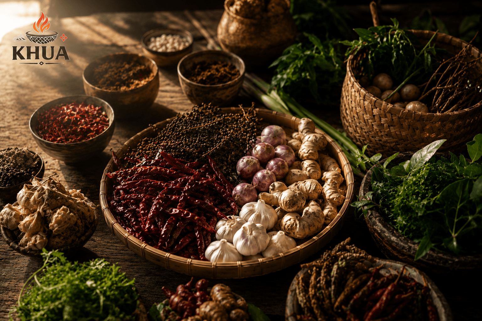 Authentic Northern Thai spices from Phayao province - วัตถุดิบพื้นบ้านจากพะเยา