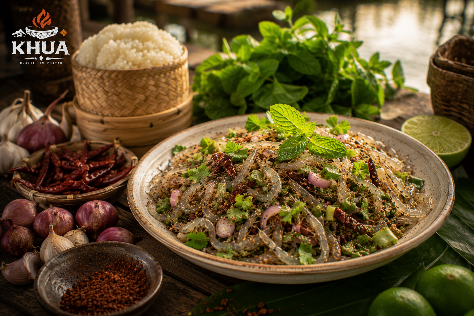 帕尧鲜虾拌拉帕做法 – KHUA